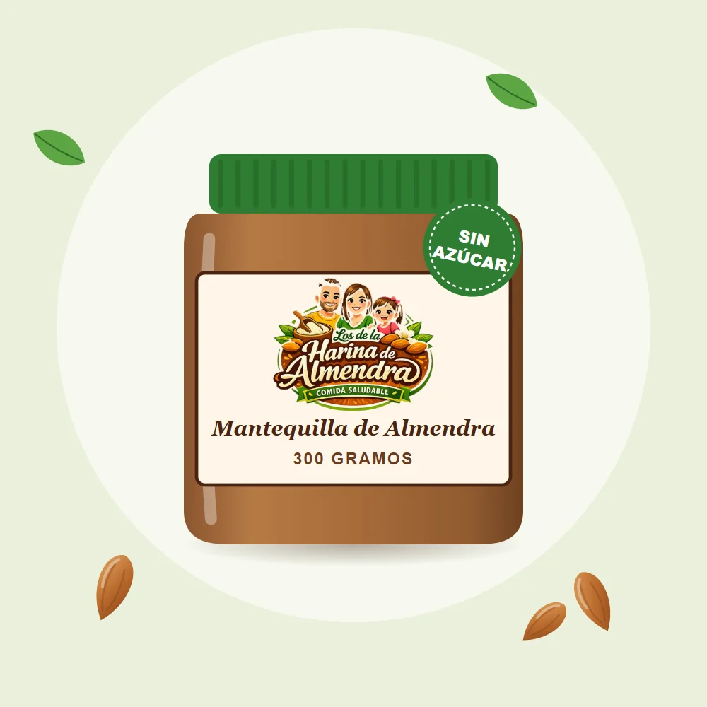 Frasco de mantequilla de almendra sin azúcar
