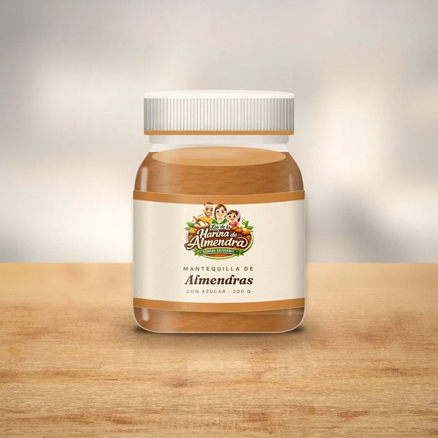 Mantequilla de almendra con azúcar 300 g — Los de la Harina de Almendra