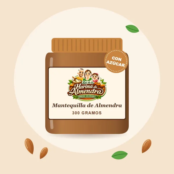 Mantequilla de almendra con azúcar 300 g — Los de la Harina de Almendra