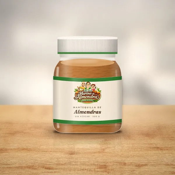 Mantequilla de almendra sin azúcar 300 g — Los de la Harina de Almendra