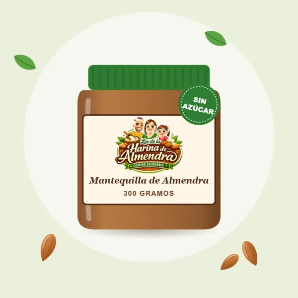 Mantequilla de almendra sin azúcar 300 g — Los de la Harina de Almendra