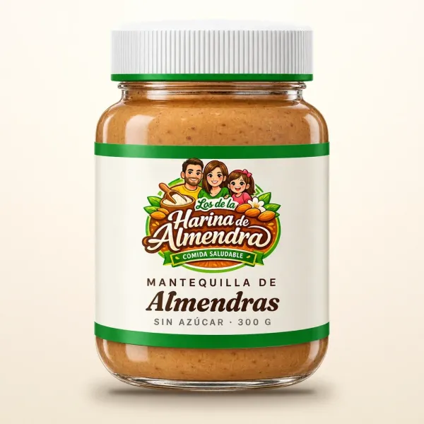Mantequilla de almendra sin azúcar 300 g - Los de la Harina de Almendra, Rancagua