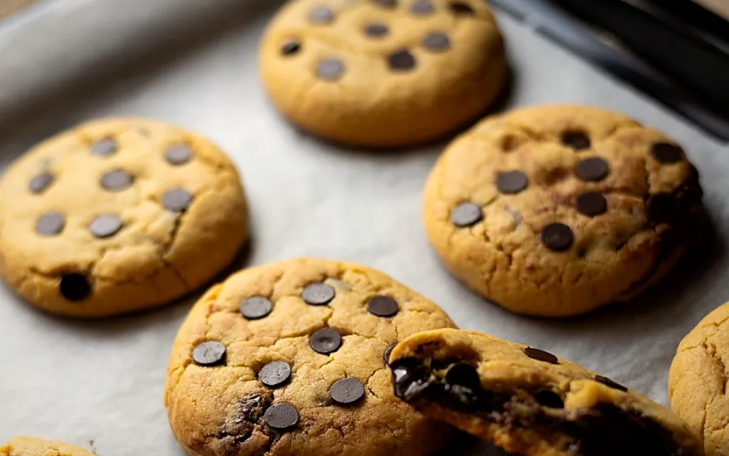 Galletas de almendra con chips de chocolate