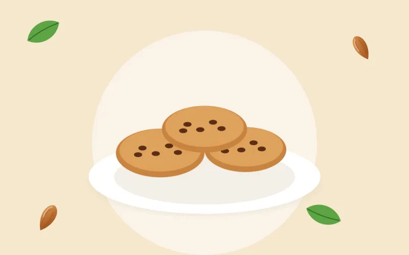 Galletas de almendra con chips de chocolate